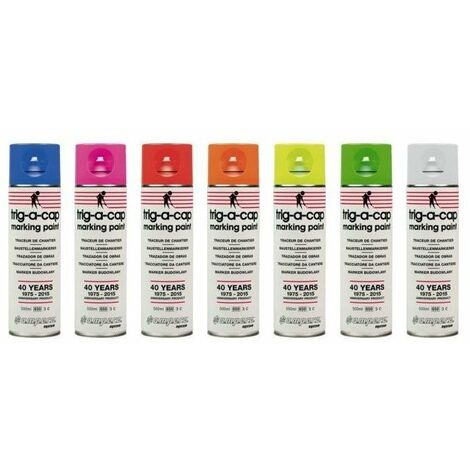 12 Traceur de chantier trig a cap650 ml orange fluo