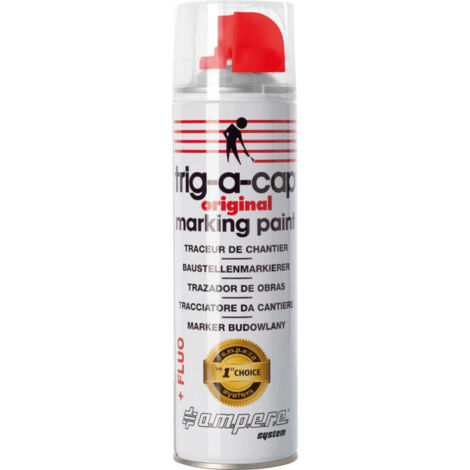 12 Traceur De Chantier Trig A Cap650 Ml Rouge Fluo