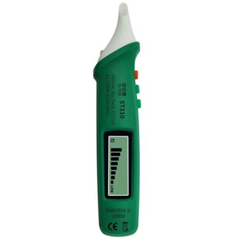 12 V – 1000 V berührungsloser digitaler Wechselspannungsprüfer, Stift, tragbarer NCV-Detektor, einstellbare Empfindlichkeit mit Taschenlampe, Null-/Phasendrahterkennung, Haltepunkterkennung, Summerala