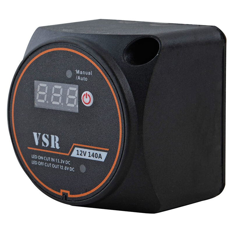 

12 V 140A Aislador de bateria dual Controlador de aislamiento de bateria Modos manual / automatico VSR-Rele sensible al voltaje con pantalla digital