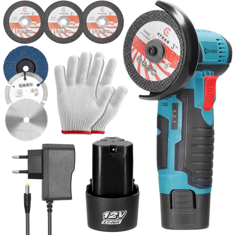 12 v 19500rpm Outil de ponçage électrique, meuleuse d'angle multifonctionnelle, fraiseuse portative anti-poussière multifonctionnelle pour couper et