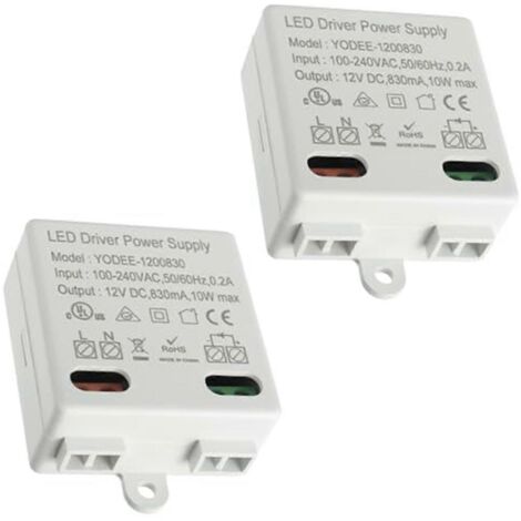 12 V/DC 10W Mini LED Transformer for 12 V LED Lights and Stripe--