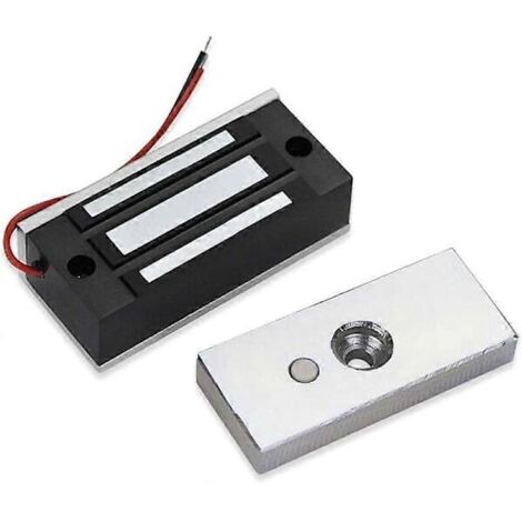 12-V-Gleichstrom-Elektromagnetverriegelungen für Einzeltüren, Zutrittskontrollsystem, Tragfähigkeit 60 kg / 132 lbs, Elektromagnetverriegelung für Autobahnen