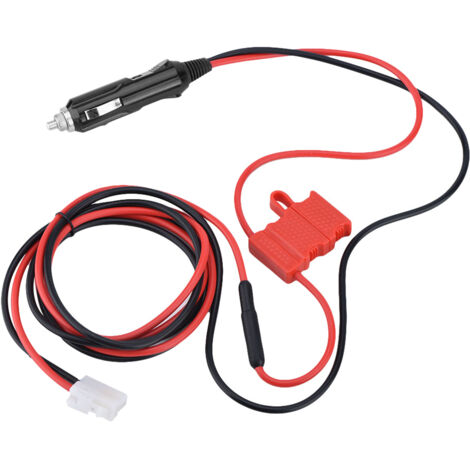 12-V-Gleichstromkabel mit Zigarettenanzünderstecker und Doppelsicherung für Mobilfunkgerät