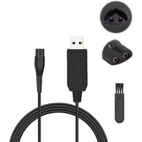 12-V-Ladekabel für Braun Elektrorasierer der Serien 5, 7, 9 und 3, Ersatz-Ladeadapter, Netzkabel kompatibel mit dem Epilierer