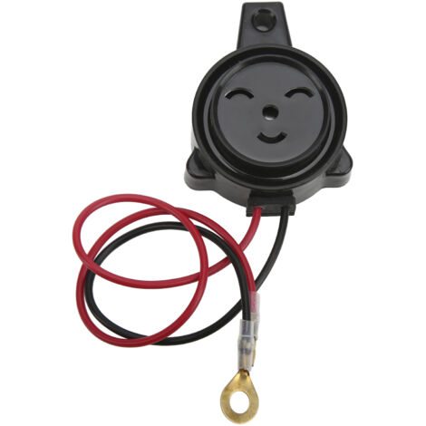 12-V-Rückfahrhupe, 105 dB, Notfallsirene, leistungsstarker Alarm, schwarzes ABS, 12 V Gleichstrom, für Auto, LKW, SUV, Motorrad, Bus