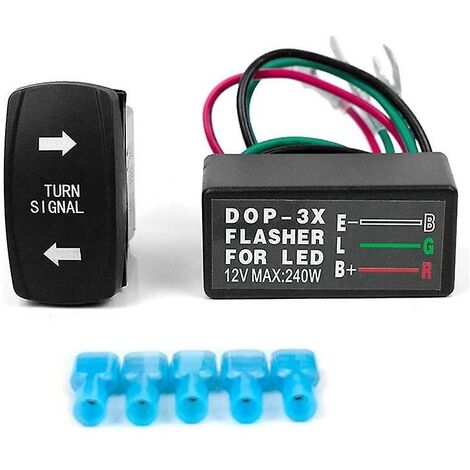 12 V Universal 3-Draht-Flash-Controller mit Blinkerschalter, LED-Licht, Blinker, Blinker-Relais für Boot