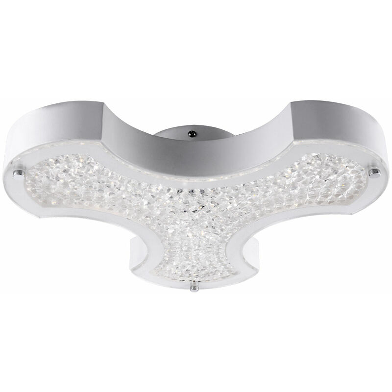 

Globo - 12 vatios LED bombilla de luz de techo cristal curvo forma de triángulo de cristal 49216