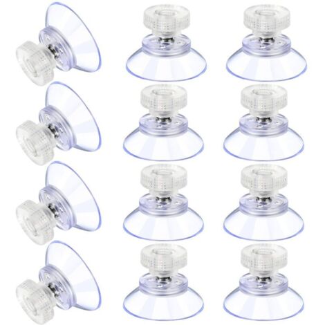 12 ventose grandi, ventose in plastica, ventose in gomma trasparente anticollisione, dadi in metallo, ventose in PVC trasparente solido, sostituzione con dadi (25M5-6)