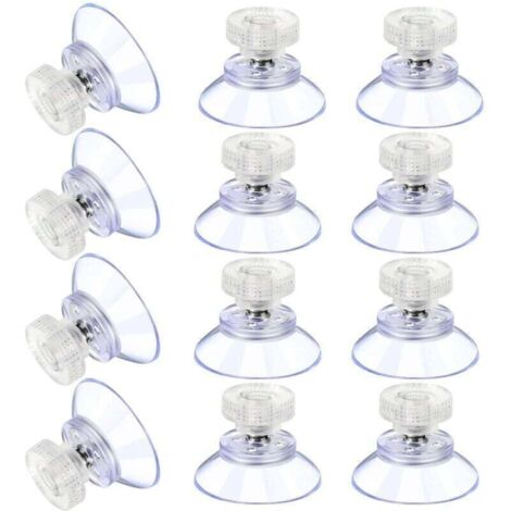 12 ventose grandi, ventose in plastica, ventose in gomma trasparente anticollisione, dadi in metallo, ventose in PVC trasparente solido, sostituzione con dadi (25M5-6)