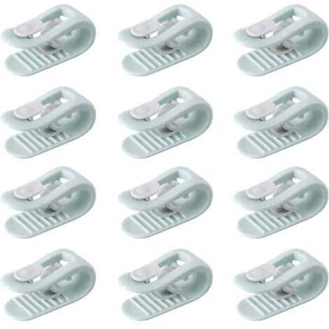 12 vert Enfile Couette, Clip Housse De Couette, Pince Housse de Couette, Attache Couette, Attache Drap Housse, Anti-dérapant sans Aiguille Clip de Fixation Literie Accessoires