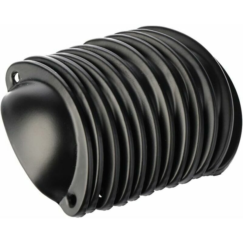 12 Vintage Shell Handle for Drawer Cupboard Kitchen Furniture, Curved Iron Retro Cupboard Door Knob 8.2 cm x 3.5 cm Black