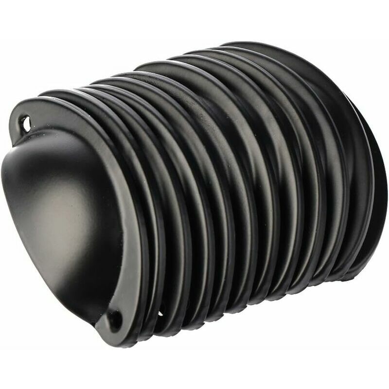 12 Vintage Shell Handle for Kitchen Cabinet Drawer Cabinet, Curved Iron Retro Cupboard Door Knob 8.2cm x 3.5cm Black