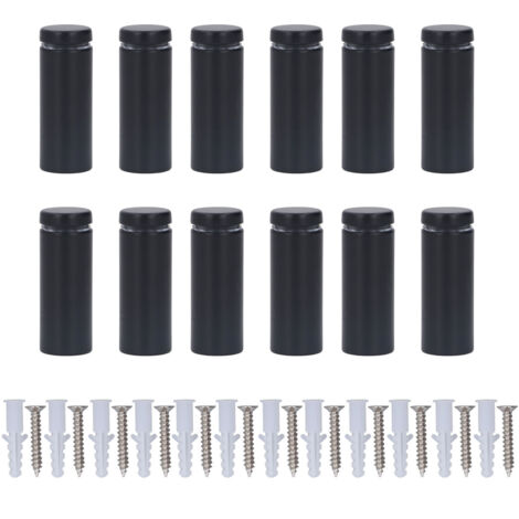 12 Vis de Montage Inox 19x50mm pour Support Mural Publicitaire - Lot de 12 Pièces