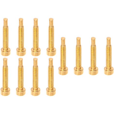 12 Vis de Montage pour Manche de Guitare, Accessoires Humbucker, Pièces Basse, Matériel Doré