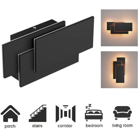 12-W-LED-Wandleuchte, moderne Wandleuchte für den Innenbereich, geeignet für Schlafzimmer, Wohnzimmer, Flur und andere Räume, warmweißes Licht (3000 K).