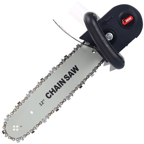 12" Winkelschleifer umfunktioniert zur Kettensäge Tragbare Kettensäge Haushalts-Fällsäge Elektro-Kettensäge Kleiner multifunktionaler Winkelschleifer mit einem 10mm und einem 11,5mm Durchmesser Ritzel