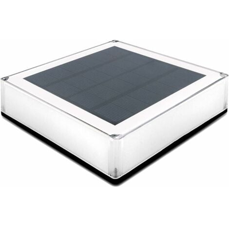 YMYNY 12 x 12 cm Solar-Pfostenkappen, 1 Stück, wasserdichte Holzzaunpfostenkappenleuchte, Gartenweglampe für Deck, Terrasse, Stufen