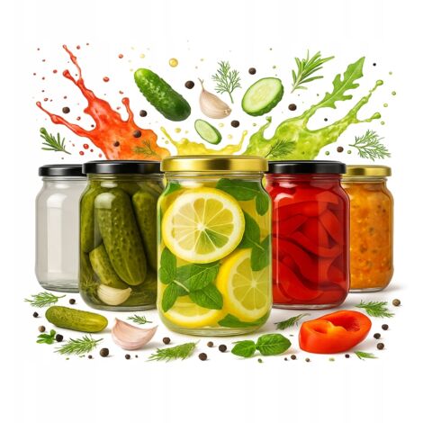 12 x 500 ml SIMPLE Einmachgläser für Marmelade, Honig, Konfitüre, Gurken, Kerzen + Deckel