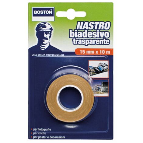 12 x BOSTON NASTRO BIADESIVO 15MMX10M TRASPARENTE