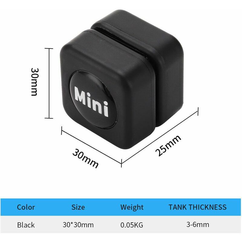 Boom - Nettoyeur magnétique de verre pour aquarium - Équipement de nettoyage magnétique flottant pour aquarium, forte aspiration, noir