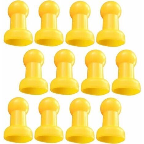 12 x Bouchons de Trampoline Capuchons de Poteau Accessoires de Trampoline 8x5cm Jaune -