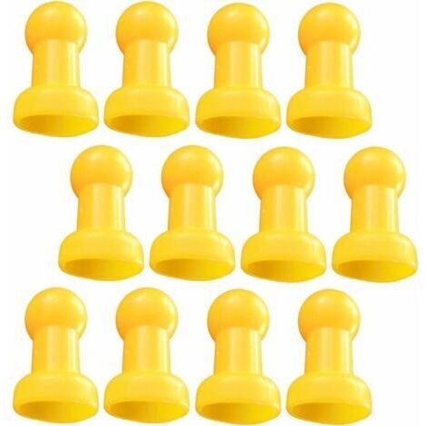 12 x Bouchons de Trampoline Capuchons de Poteau Accessoires de Trampoline 8x5cm Jaune -