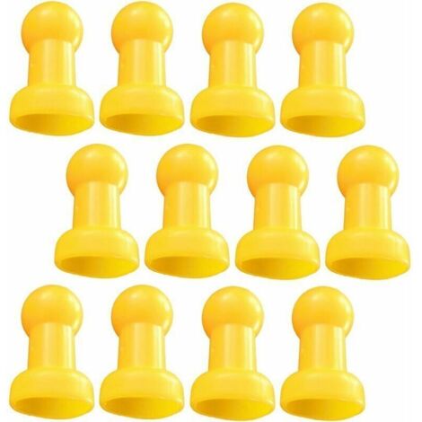 12 x Bouchons de Trampoline Capuchons de Poteau Accessoires de Trampoline 8x5cm Jaune -