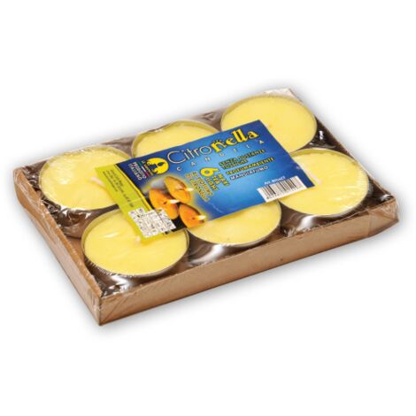 12 x CITRONELLA TEA LIGHT MAXI D 60X25 MM CONF 6 PZ