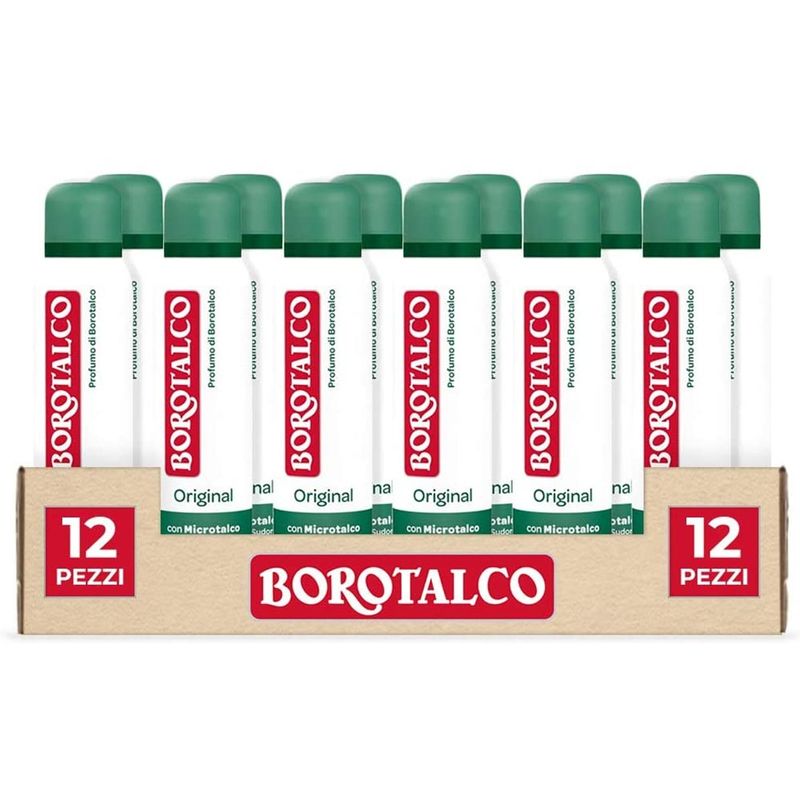 Image of Borotalco - 12 x Deodorante Deo Spray Original Promo Pack Confezione 12 Bottiglie