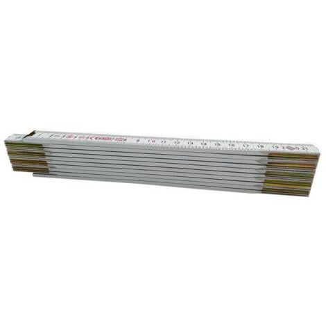 12 x DOPPIO METRO 10 ASTE 16 MM LEGNO BIANCO