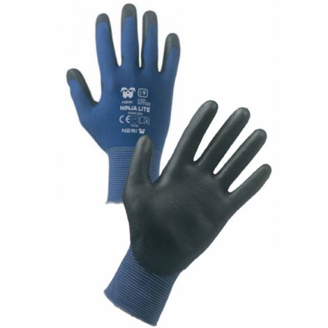 12 x GUANTI NYLON/POLIURETANO NINJA LITE  TG. 8