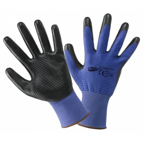 12 x GUANTI POLIESTERE/NITRILE CRINKLE TG. 9