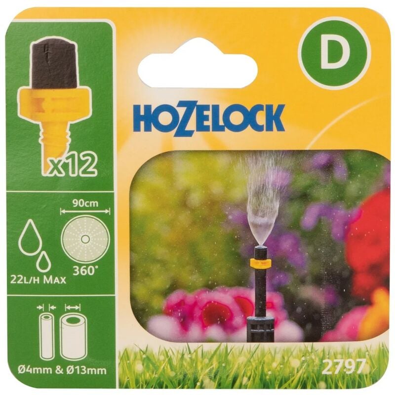 12 x Hozelock 2797 Mister Micro Water Jet Spray Micro Irrigation Auto Watering