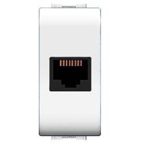 12 x LIFE 4084 WH PRESA TELEFONICA RJ11 PLUG 6/4A BIANCO
