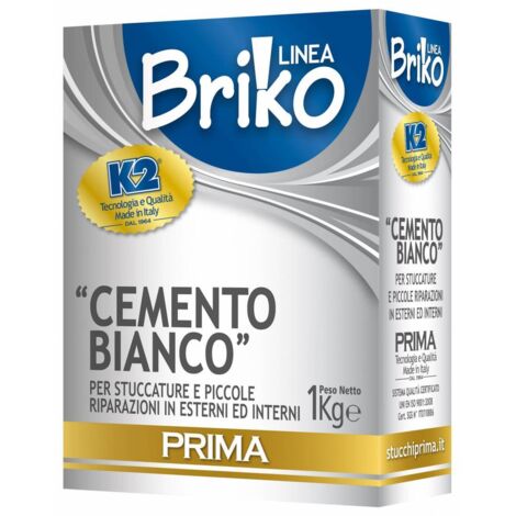 12 x LINEA BRIKO CEMENTO BIANCO DA  1 KG