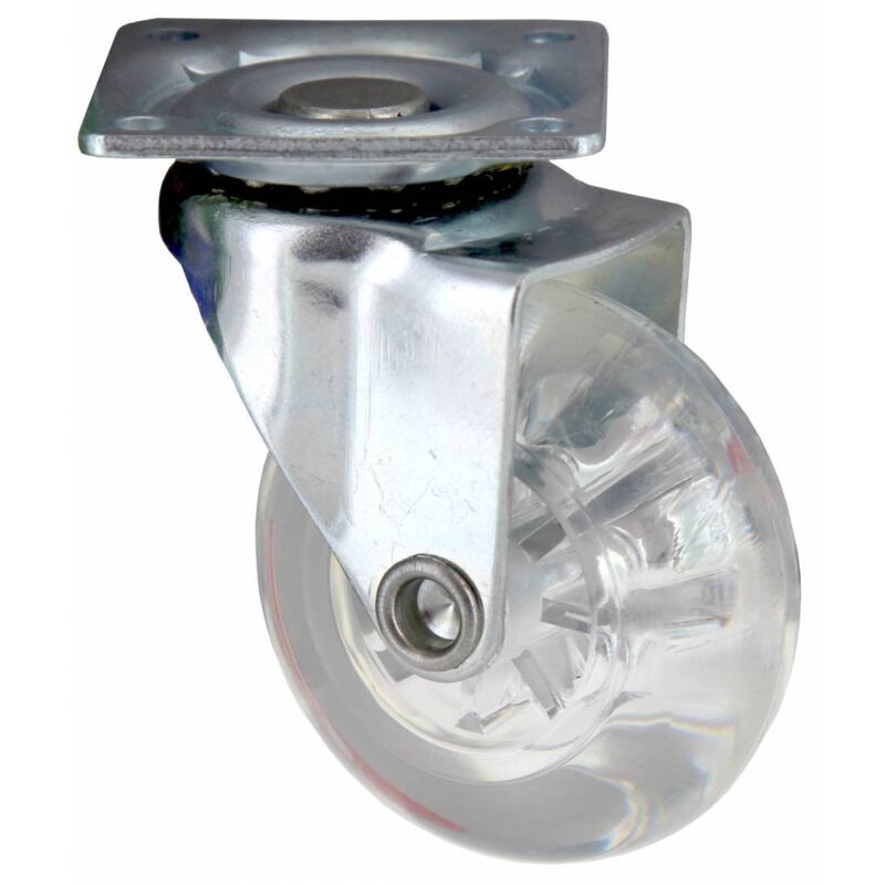 Capaldo - 12 x roue mobile d.50 mm plaque transparente