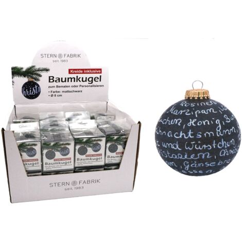 12 x Weihnachtsbaumkugel zum Beschriften 8cm Christbaumschmuck Weihnachtsdeko