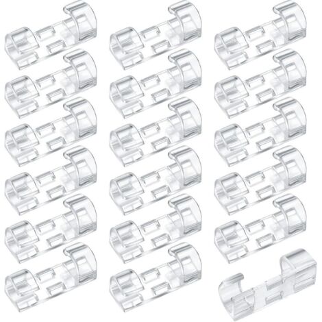 120 clips autoadhesivos para cables, soportes redondos para cables, organizadores de cables, clips de plástico para cables de pared con almohadillas autoadhesivas, aptos para su uso en oficinas, hogar