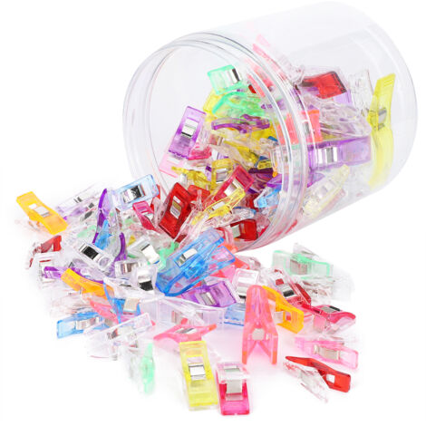 120 Clips de Couture en Plastique Multicolores pour Patchwork et Tricot, Accessoires Créatifs Tissu