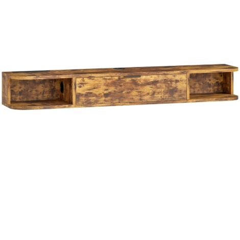 120 cm Floating TV Unit for TVs up to 50 Inch - Rustic Brown