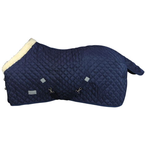 120 cm, Nero e Marrone: Coperta da box imbottita 400g e tessuto esterno 1200 denari modello Horses Quazar