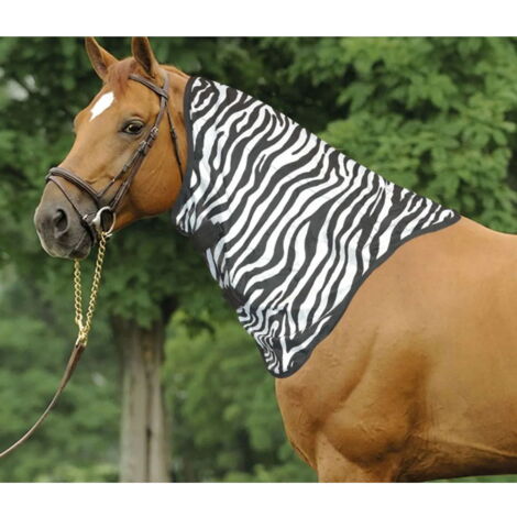 120 cm, Zebra: Collo in Rete Antimosche per cavalli modello Horses Zebra