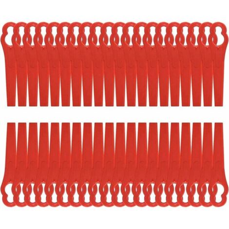120 cuchillas de repuesto para cortacésped, de plástico, rojas, de 8,5 cm, para jardín y césped (120 unidades) H208