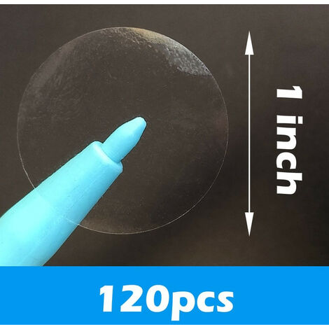 120 Etichette antimanomissione VOID trasparenti 2,5cm cerchio