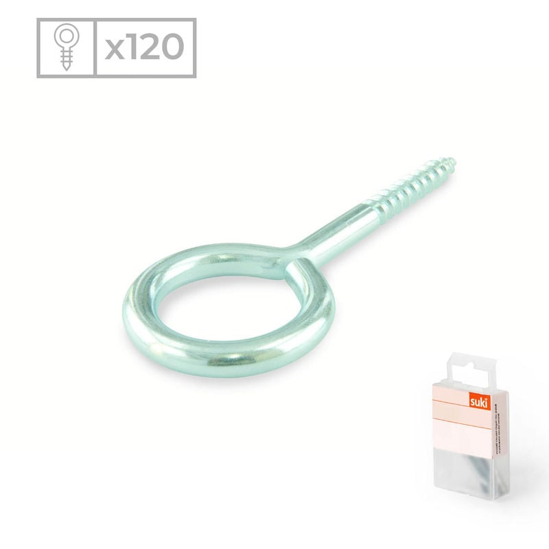 

Suki - 120 Hembrillas fabricadas en acero zincado cerradas y 12x4x2,0mm