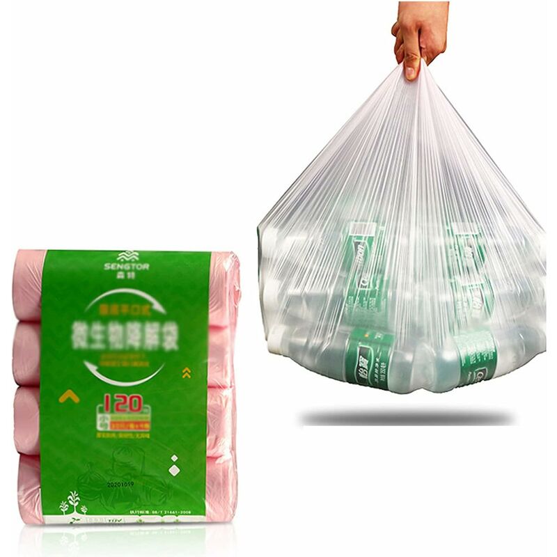 120 Home Kitchen Trash Bags Biodegradable Trash Bags 100% Biodegradable Compost Trash Bags - Gdrhvfd