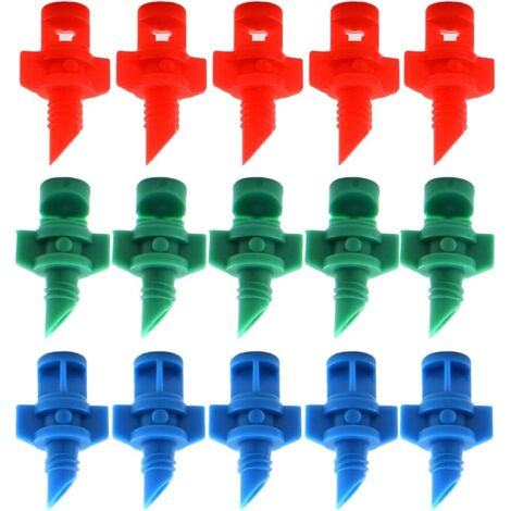 120 Micro-gicleurs de Brouillard pour Arrosage de Jardin, Pulvérisateurs Réfractés à 90/180/360°, pour Système d'Irrigation de Pelouse et de Gazon