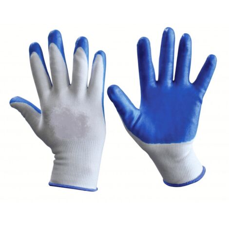 120 PAIA DI GUANTI DA LAVORO SPALMATI NYLON NITRILE GUANTO COPPIA MISURA 10 GL10