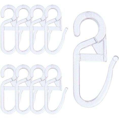 120 Pcs Crochet Rideaux, Clips de Rideau en Plastique, Roulant Crochets de Rideaux Transparent pour Voie Type Rideau